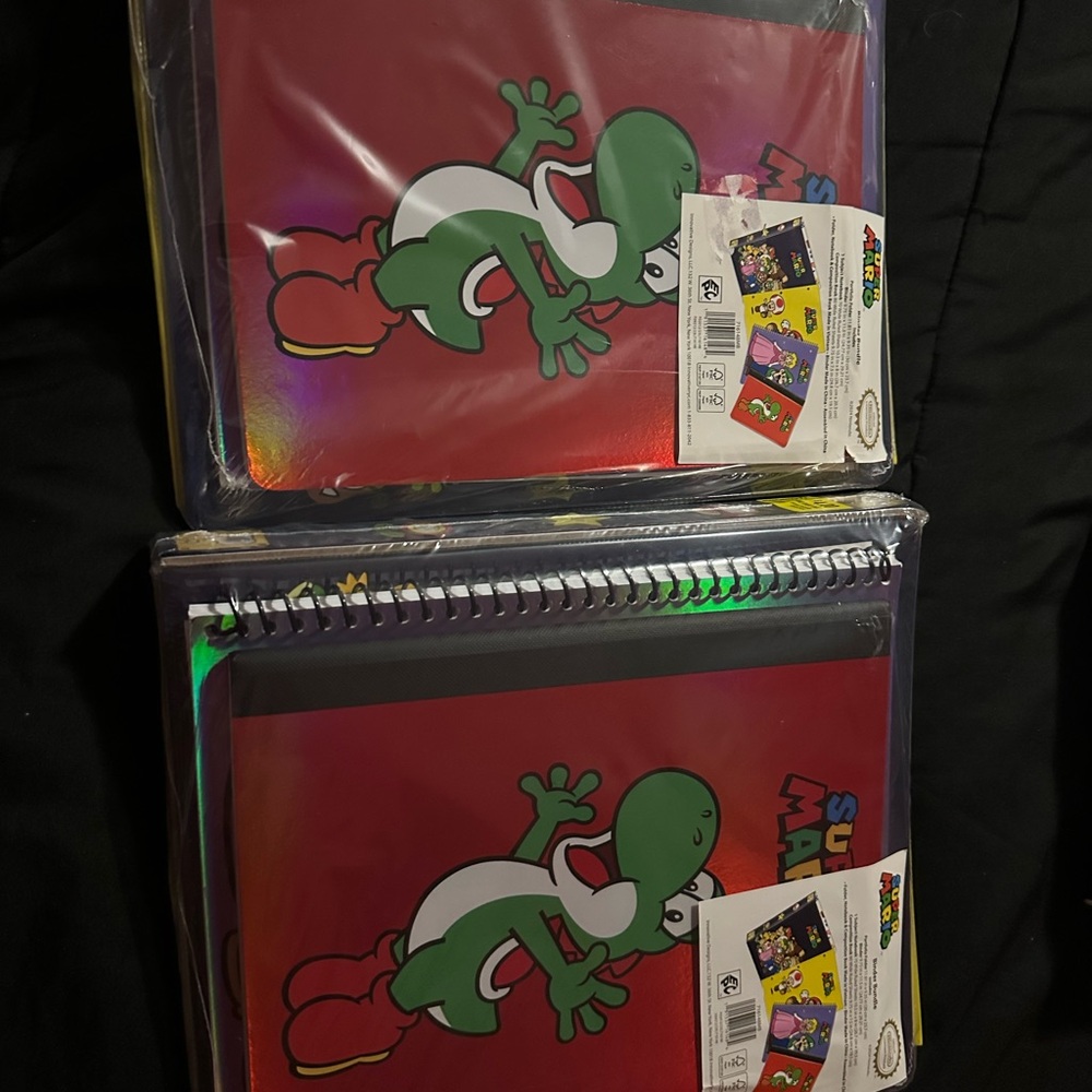 Super Mario Yoshi Binder Bundle includes binder spiral & comp Notebook & folder